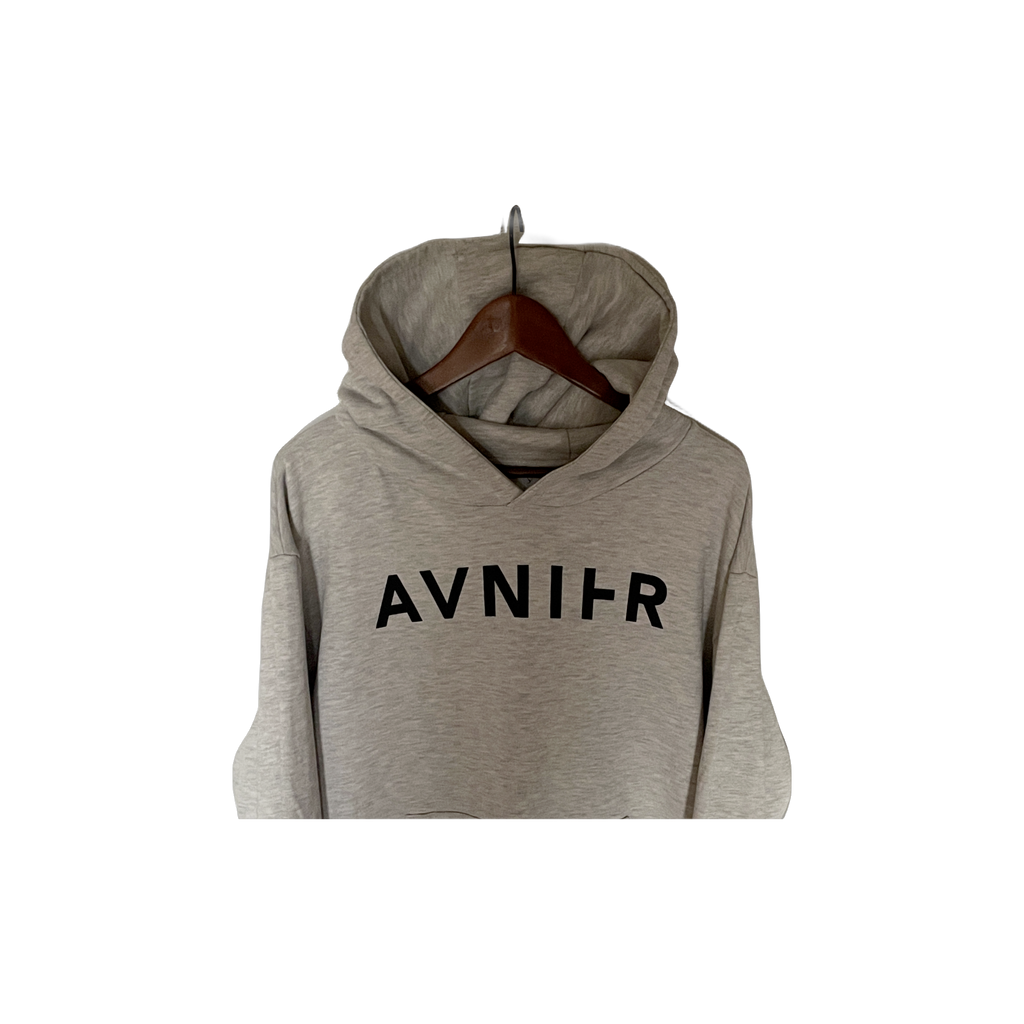 sweat à capuche AVNIER gris - détail