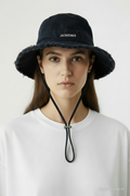 Bob Artichaud Jacquemus noir T58 — bords effilochés cordons ajustables — recto seconde main luxe — Epok Label