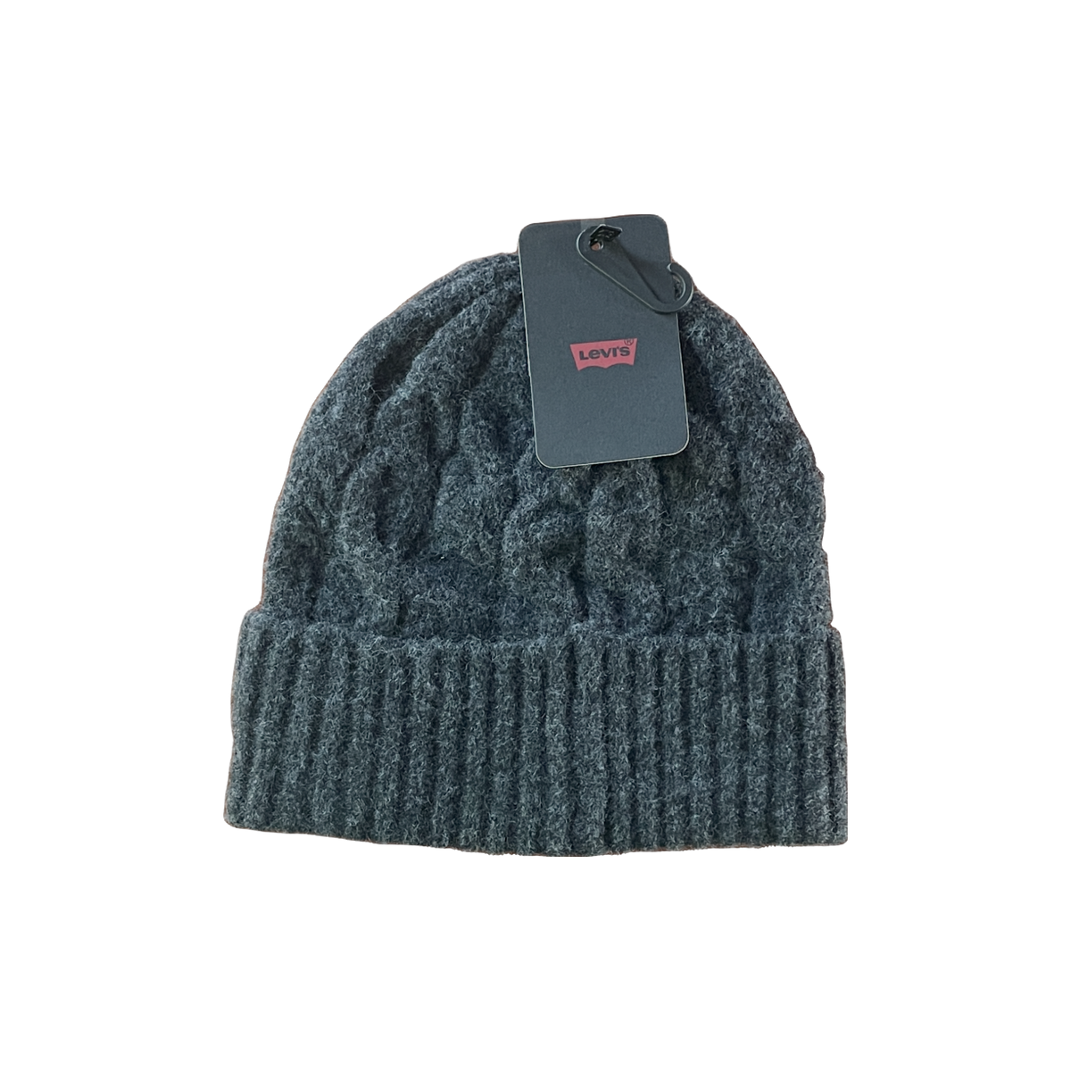 Bonnet Levi's grosse maille gris unisexe taille unique verso — neuf avec étiquette — Epok Label