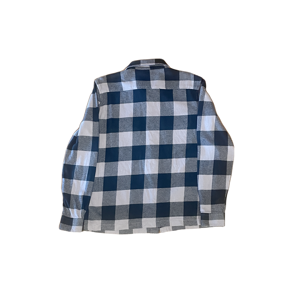 Chemise Dickies workwear à carreaux noir gris taupe taille S - vue de dos - Epok Label
