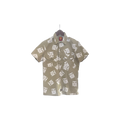 Chemise Dickies x Obey collaboration beige et blanc motif all-over - vue face