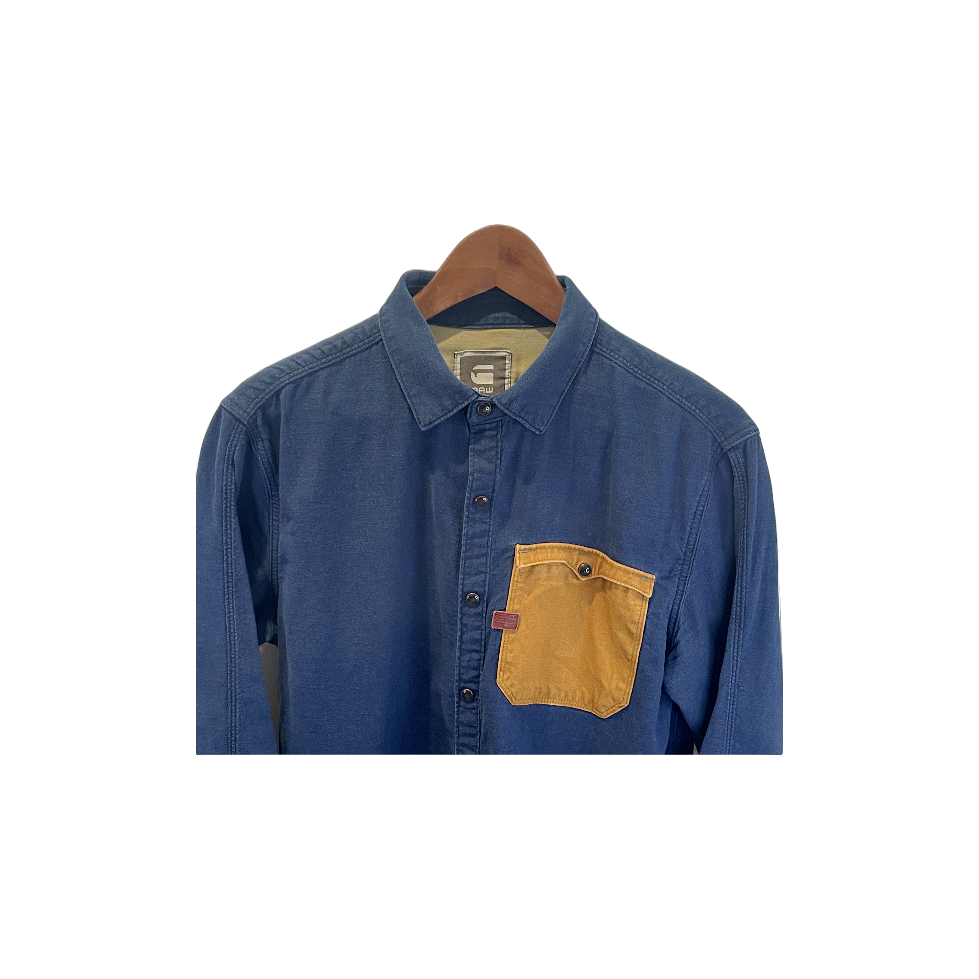 Chemise G-Star en jean bleu foncé - détail