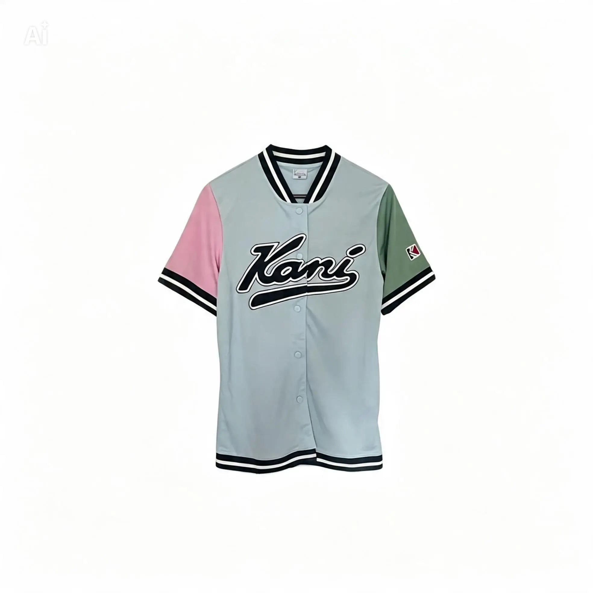 Chemise Karl Kani pastel unisexe vue de face seconde main XS — Epok Label