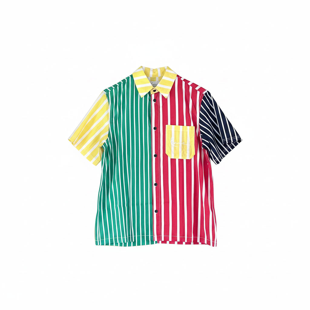 Chemise Karl Kani à rayures multicolores - vue de face