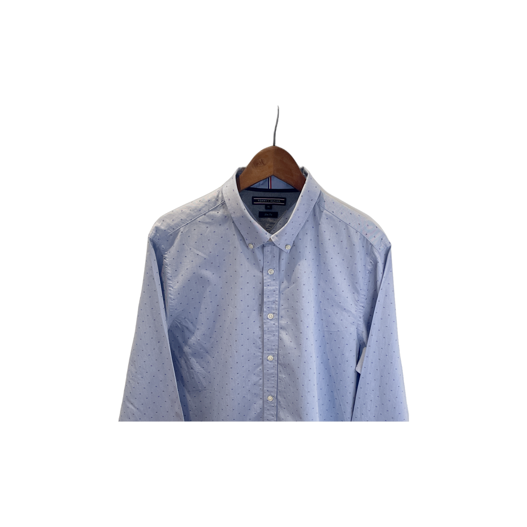 Chemise Tommy Hilfiger bleu clair - détail