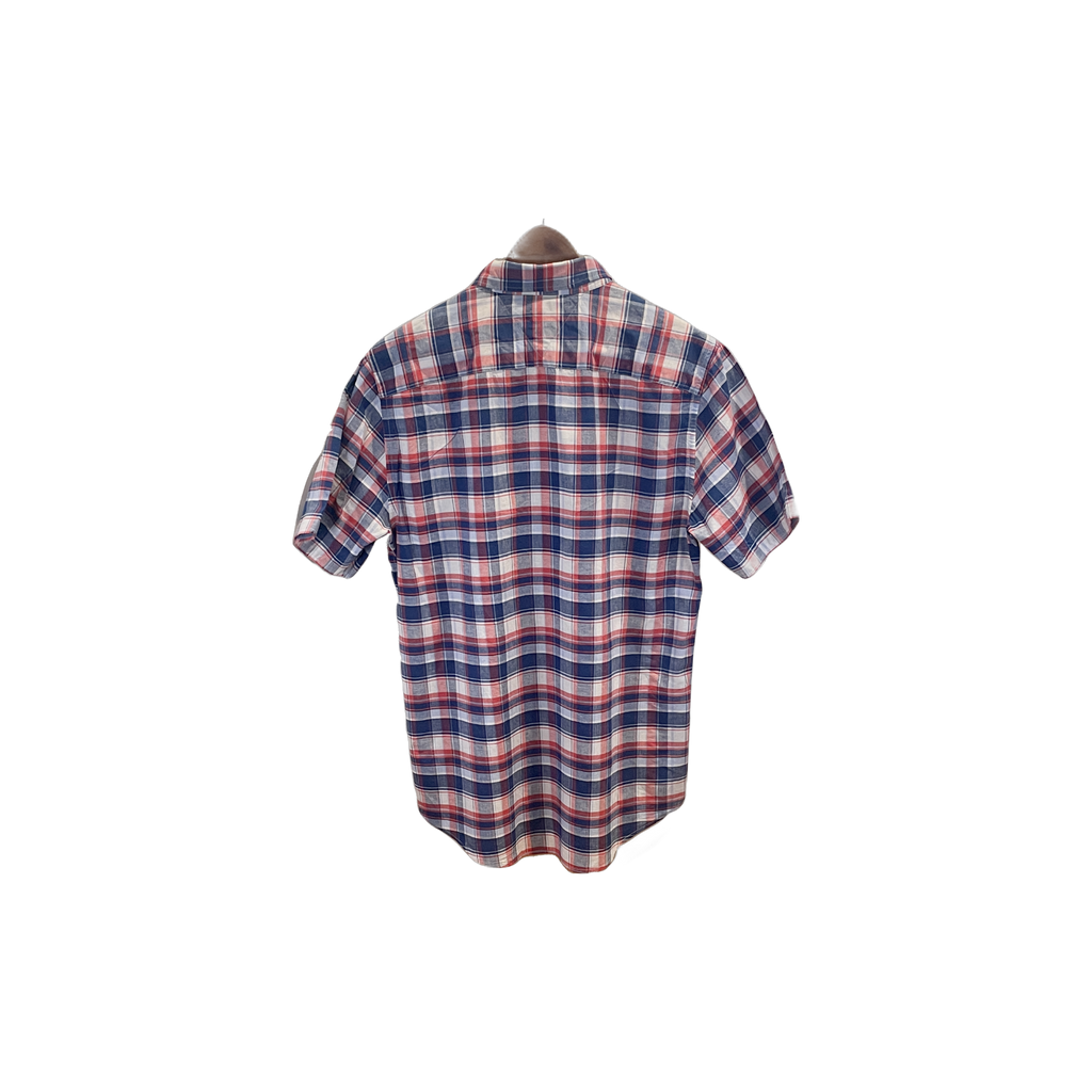 Chemise Tommy Hilfiger à carreaux rouge blanc et bleu - vue de dos