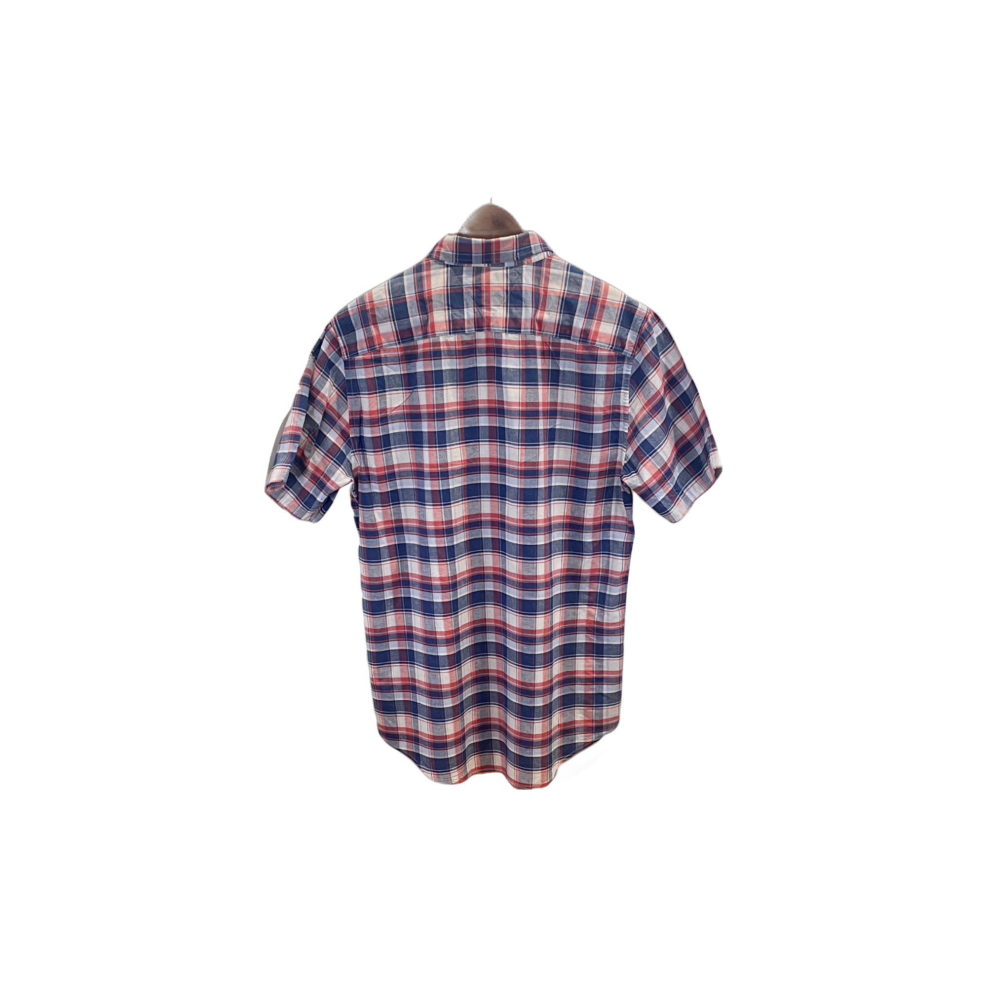 Chemise Tommy Hilfiger à carreaux rouge blanc et bleu - vue de dos