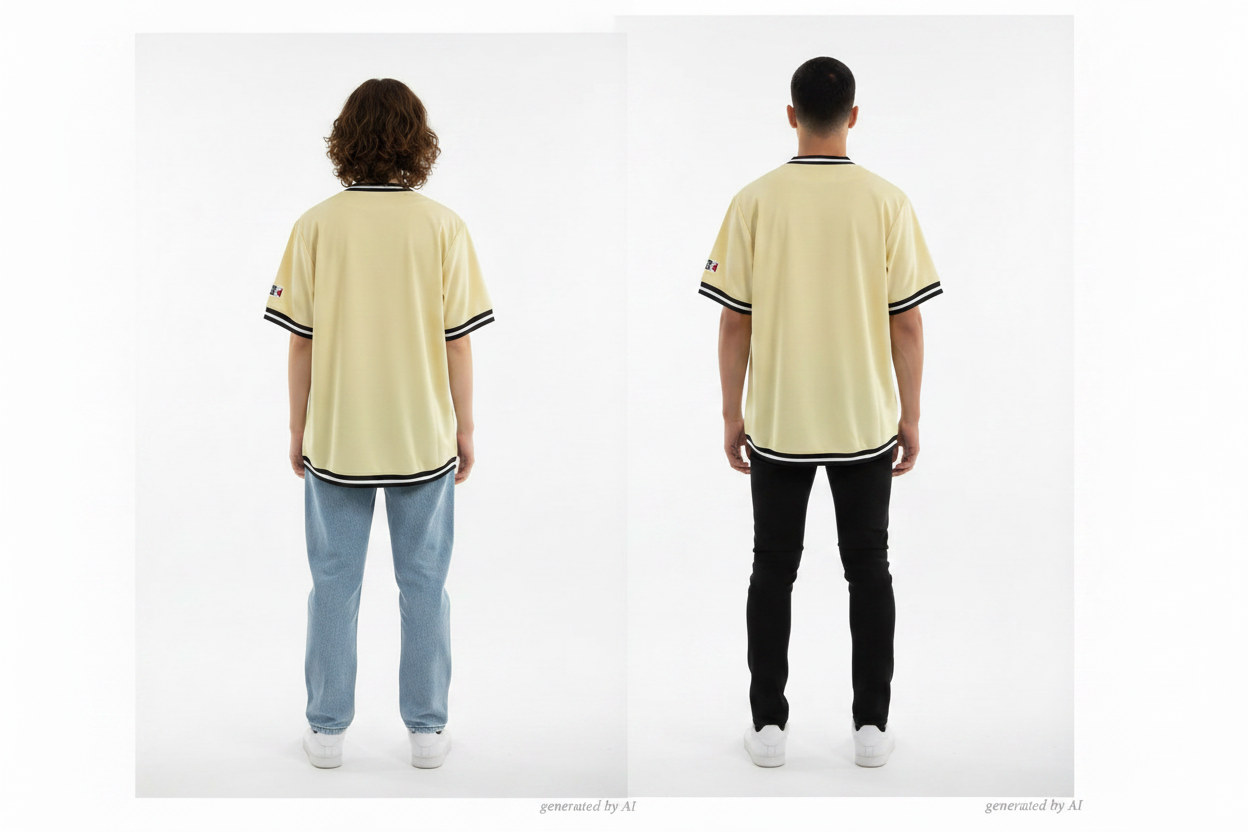 Chemise unisexe Karl Kani jaune dos seconde main S — Epok Label
