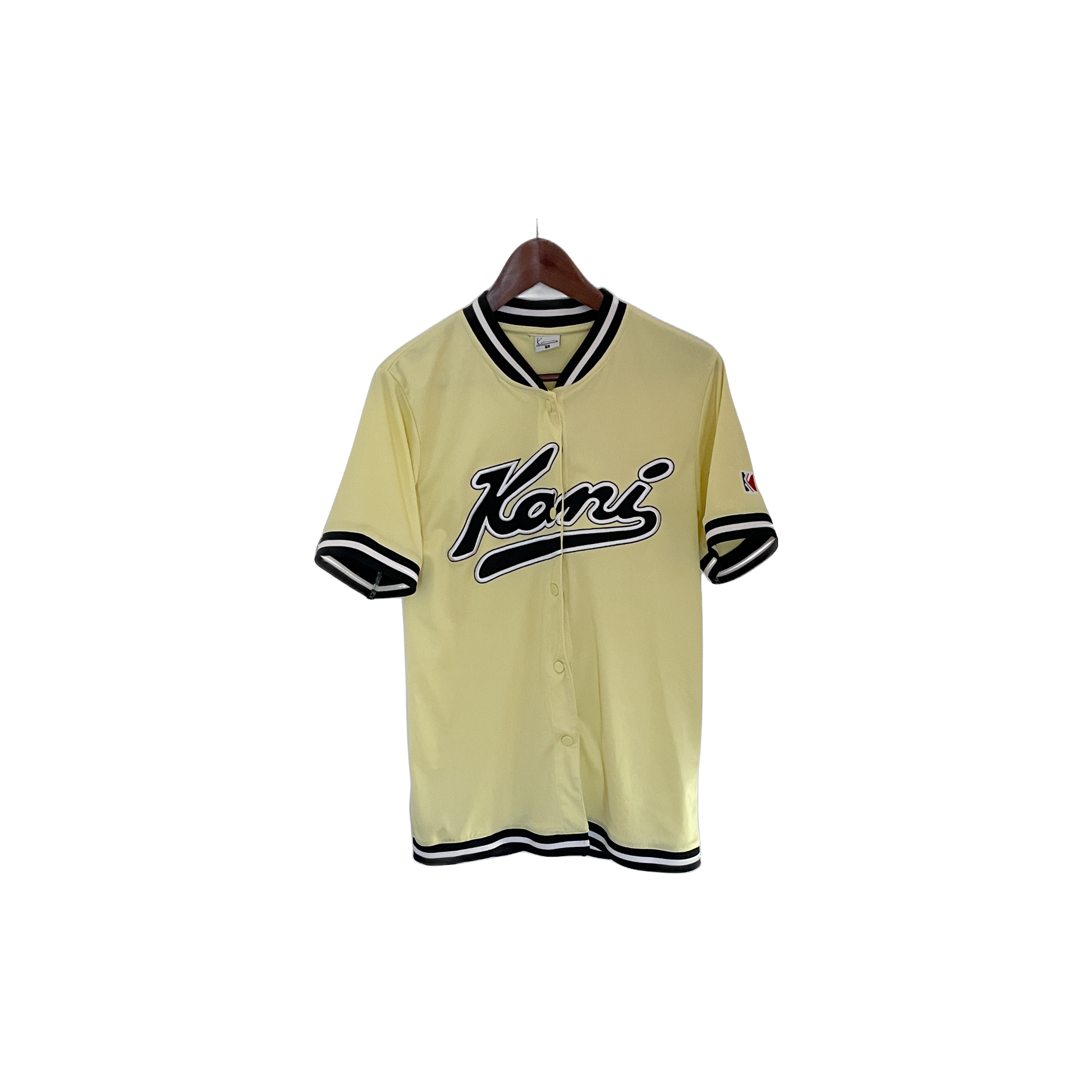 Chemise unisexe Karl Kani jaune face seconde main S — Epok Label