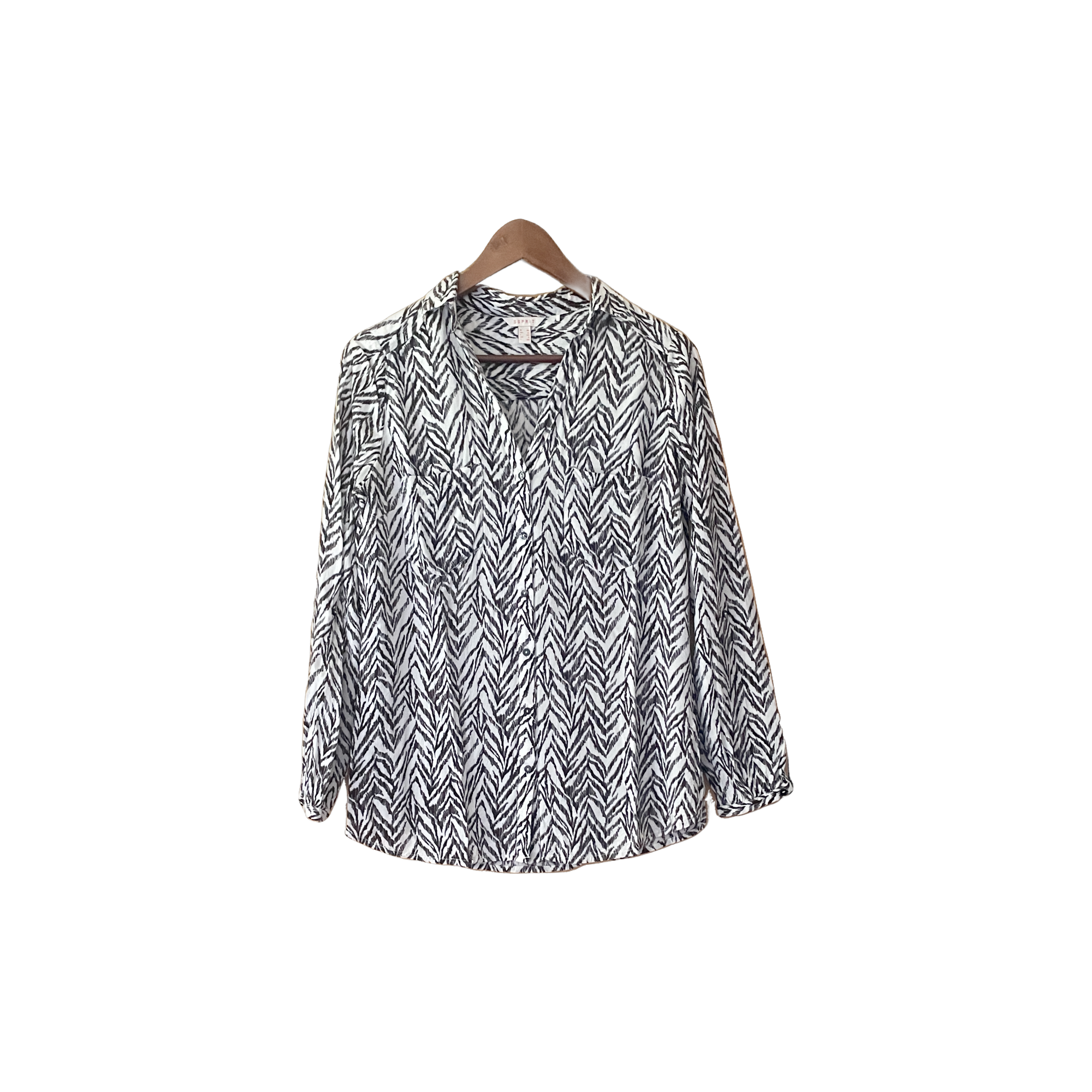 Chemisier Esprit seconde main motif animal zébré fluide taille M