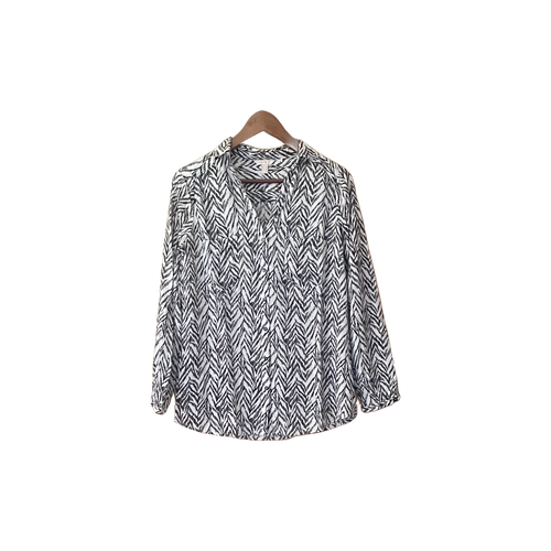 Chemisier Esprit seconde main motif animal zébré fluide taille M