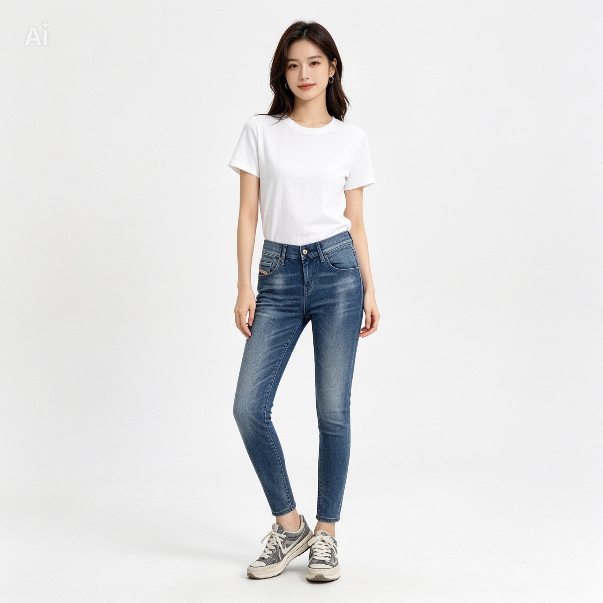 Jean Diesel super slim-skinny W27 L30 vue de face seconde main parfait état - Epok Label