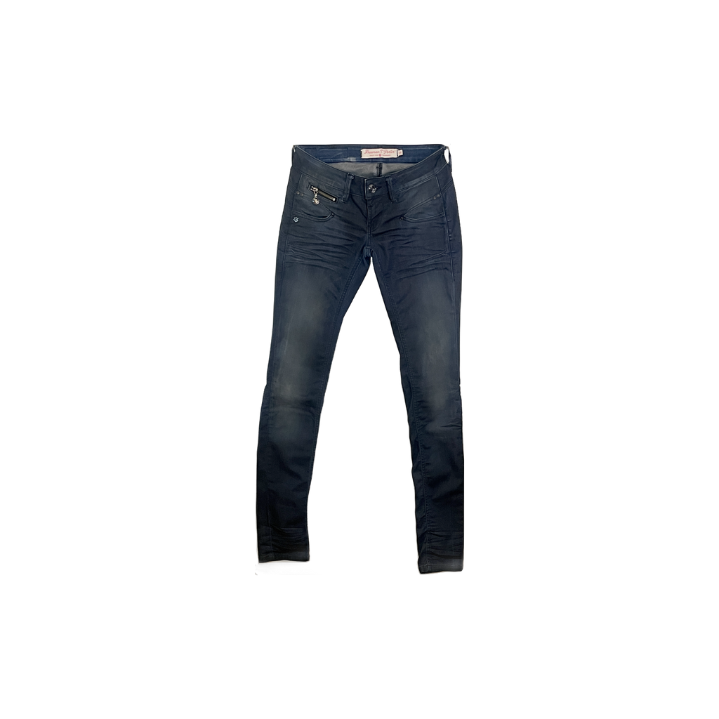 Jean Freeman T-Porter skinny bleu foncé (W26) - vue de face