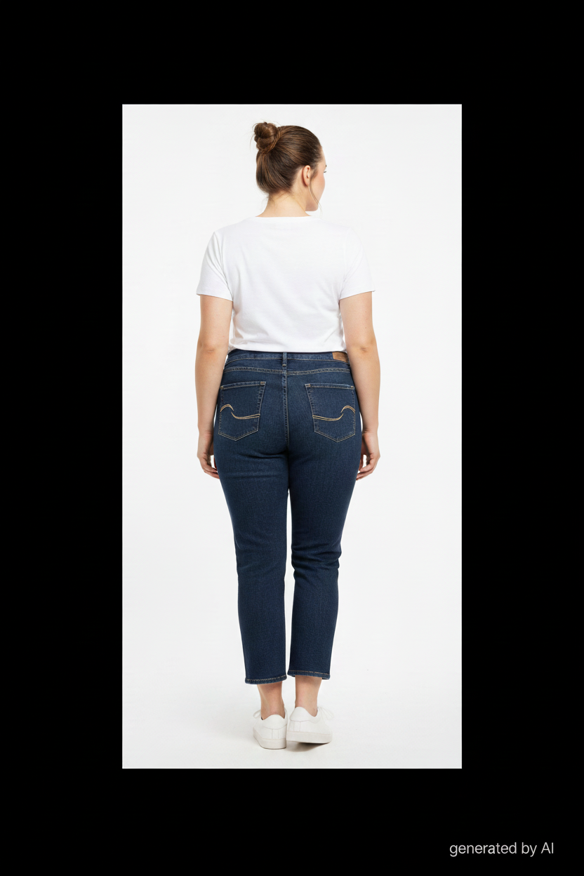 Jean_Levi_Strauss_slim_bleu_W34_L32_-_vue_de_dos sur mannequin