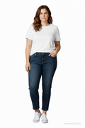 Jean_Levi_Strauss_slim_bleu_W34_L32_-_vue_de_face sur mannequin