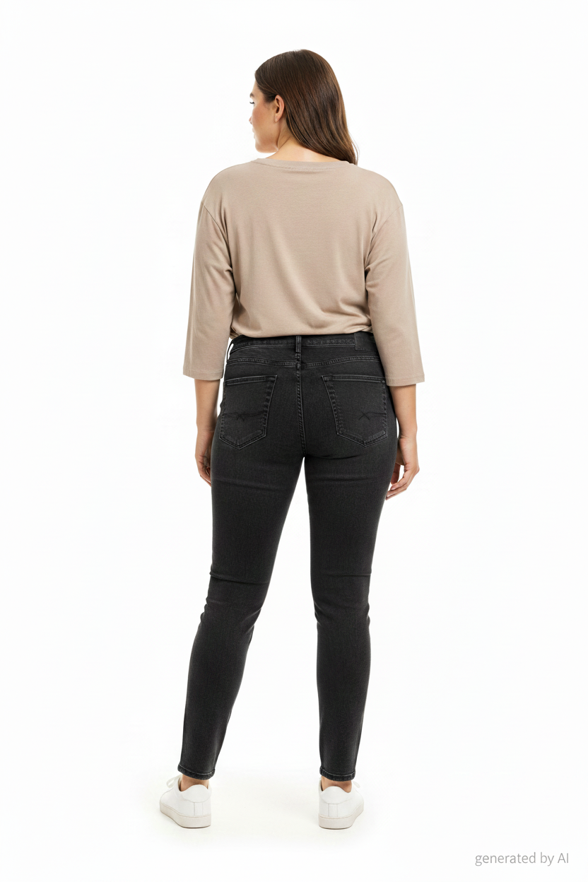 Jean Levi Strauss slim noir (W36 L30) - vue de dos sur mannequin