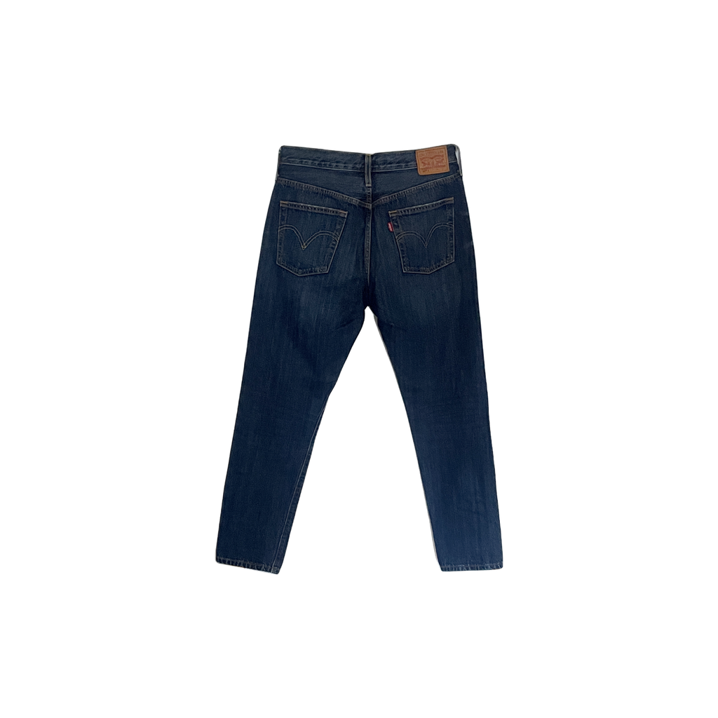Jean Levi's 501 T femme W26 L28 – vue de dos, denim bleu brut vintage