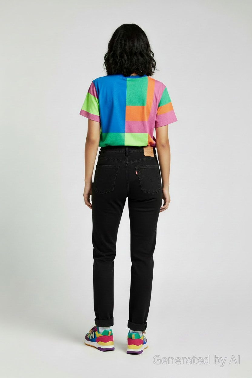Jean Levi's 501 original noir W23 L30 – vue de dos sur mannequin