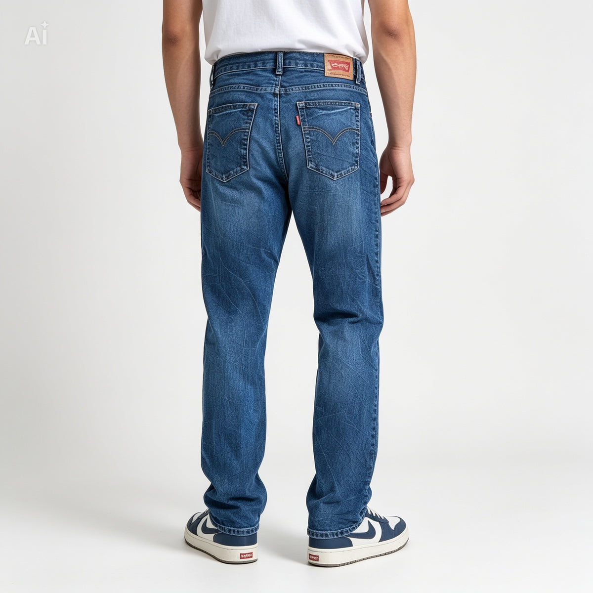 Jean Levi's 502 homme W29 L29 verso — denim regular taper fuselé jambe effilée — seconde main très bon état — Epok Label
