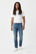 Jean Levi's 514 bleu - vue de face sur mannequin