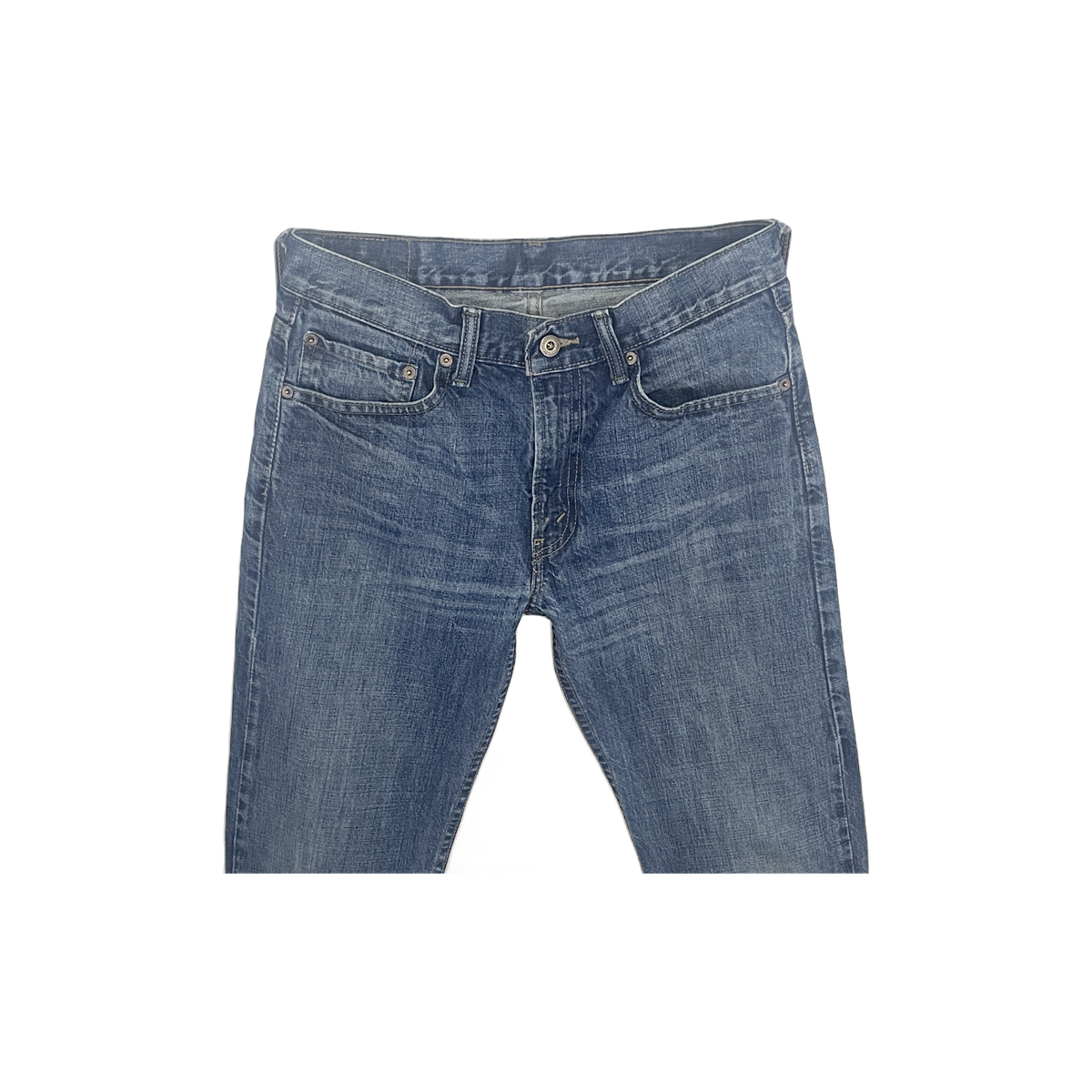 Jean Levi's 514 homme W29 L29 détail face — denim bleu coupe droite straight regular taille basse — seconde main parfait état — Epok Label