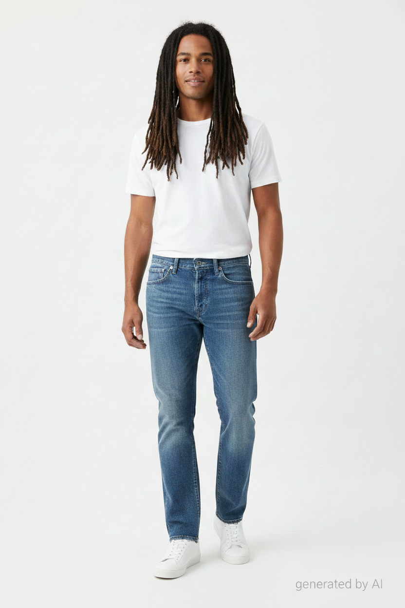 Jean Levi's 514 homme W29 L29 recto — denim bleu coupe droite straight regular taille basse — seconde main parfait état — Epok Label
