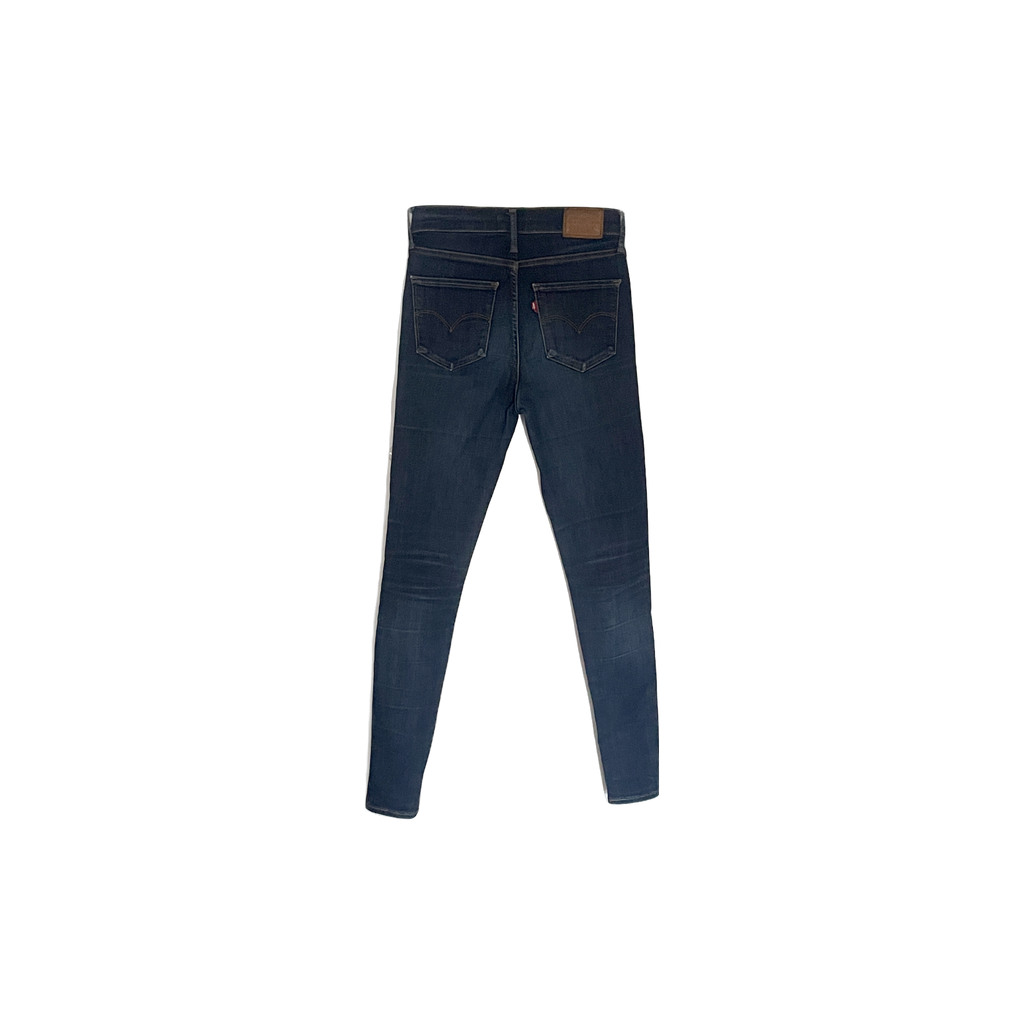 Jean Levi's 720 High Rise Super Skinny W25 L30 – vue de dos, denim bleu brut