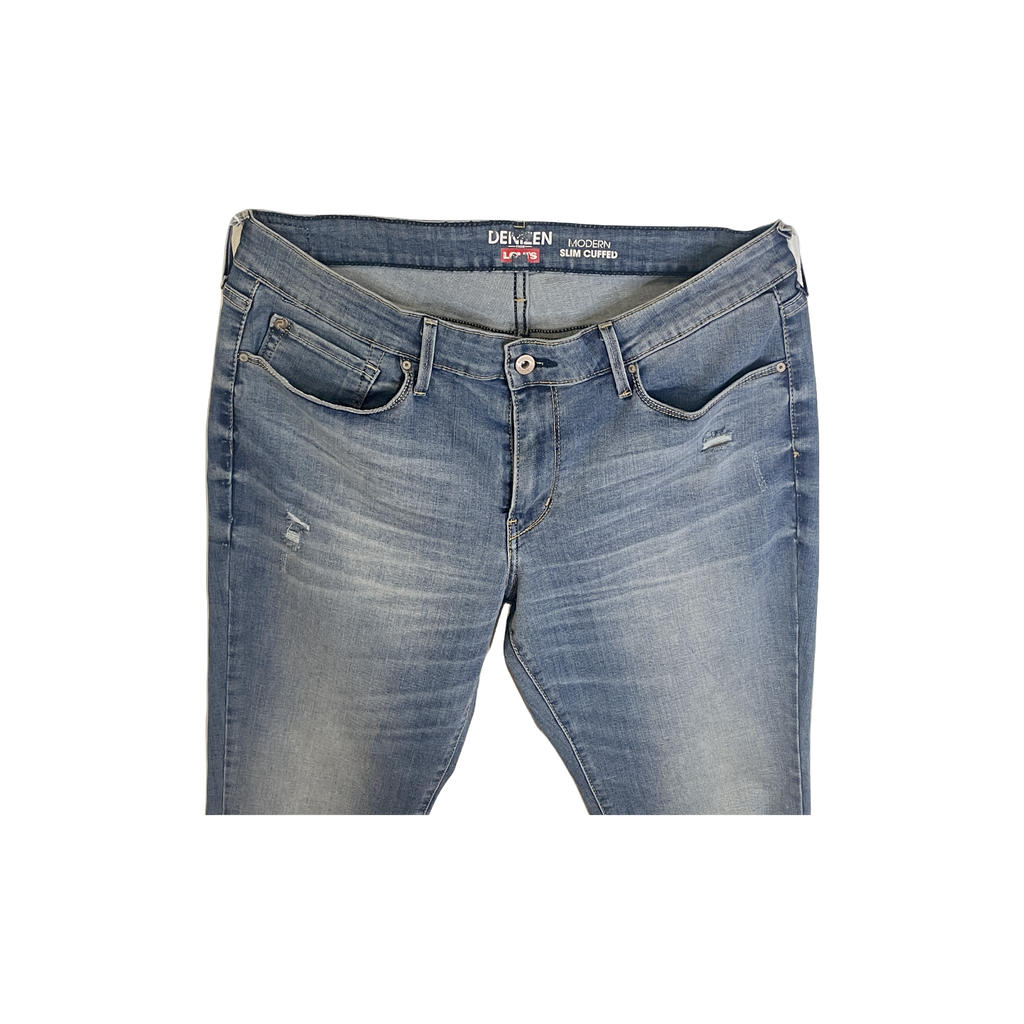 Jean Levi's Slim cuffed bleu - détail