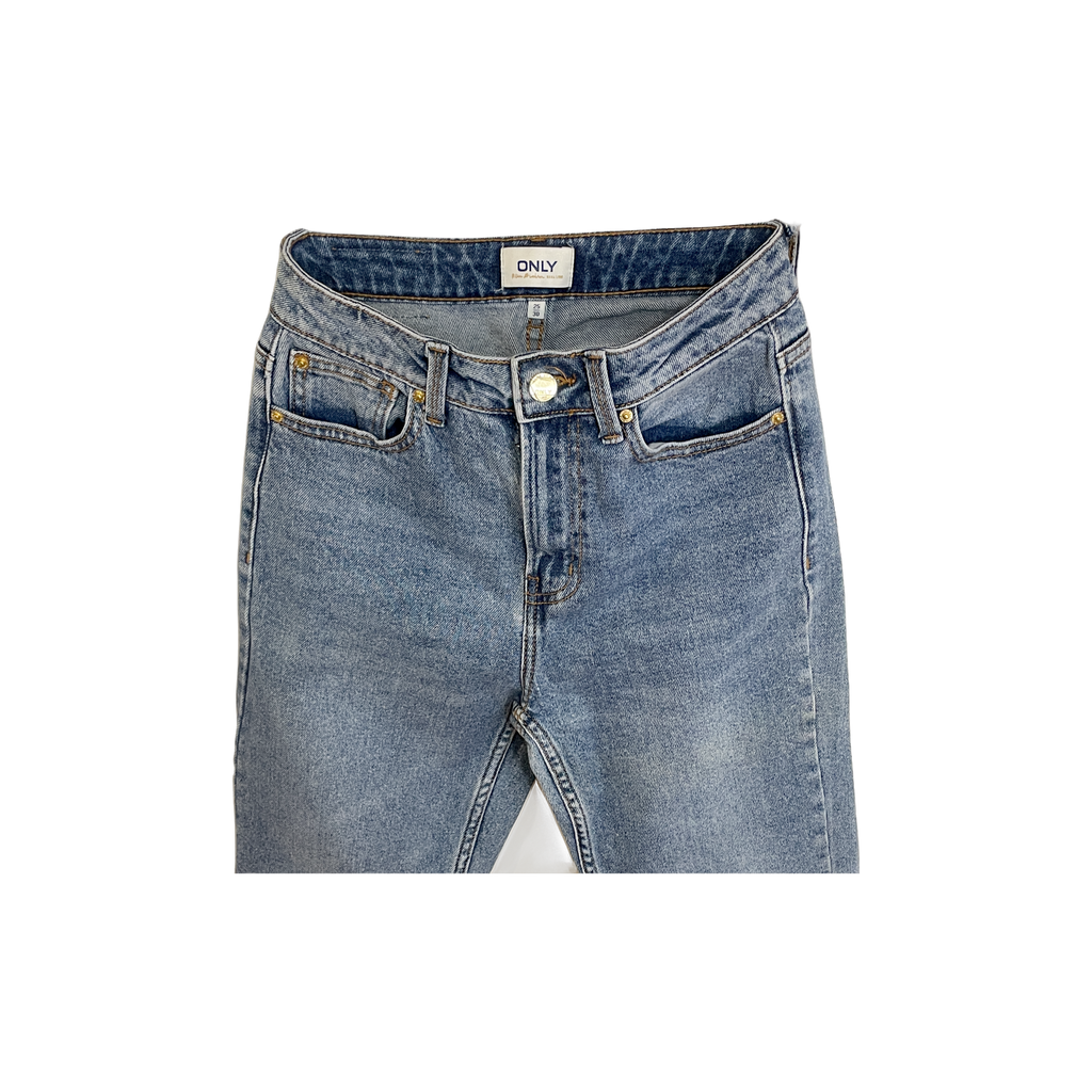 Jean Only coupe droite bleu (W25 L30) - détail