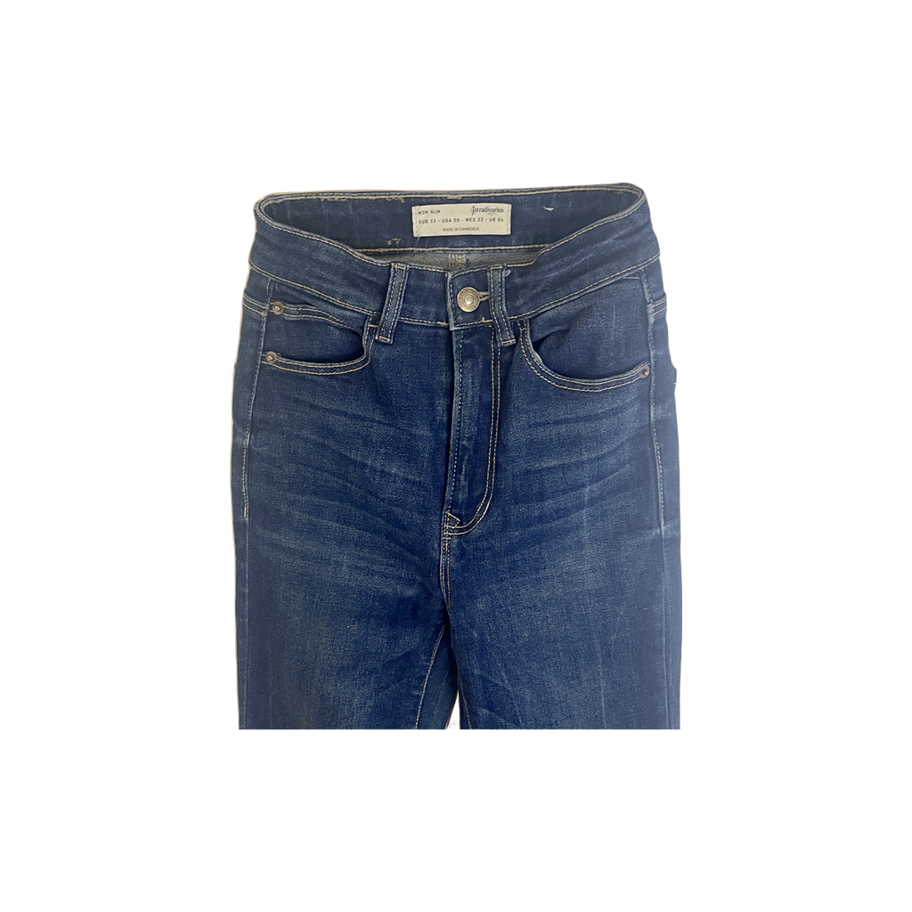 Jean Stradivarius MOM bleu foncé (EUR32) - détail