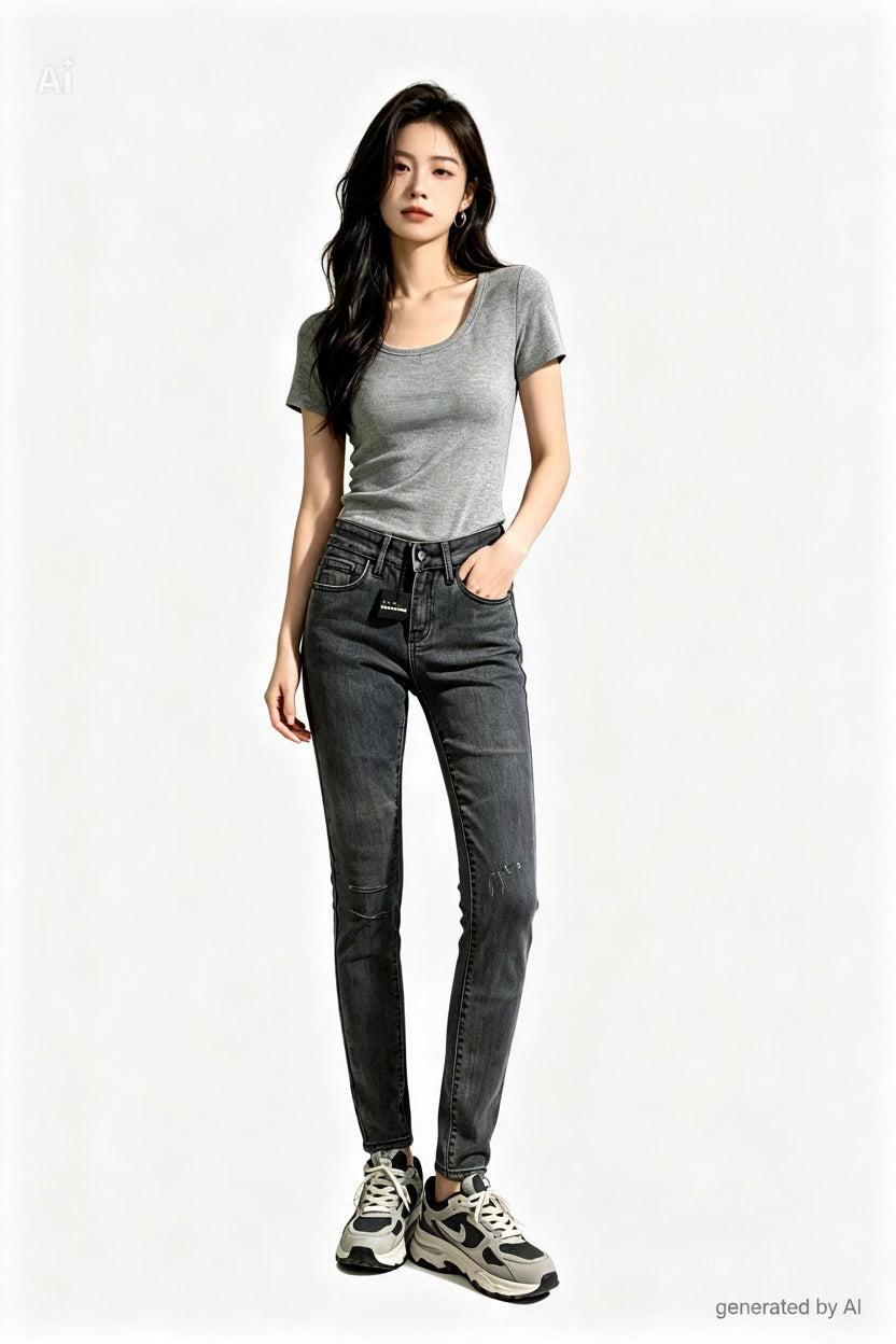 Jean The Kooples bleu - vue de face sur mannequin