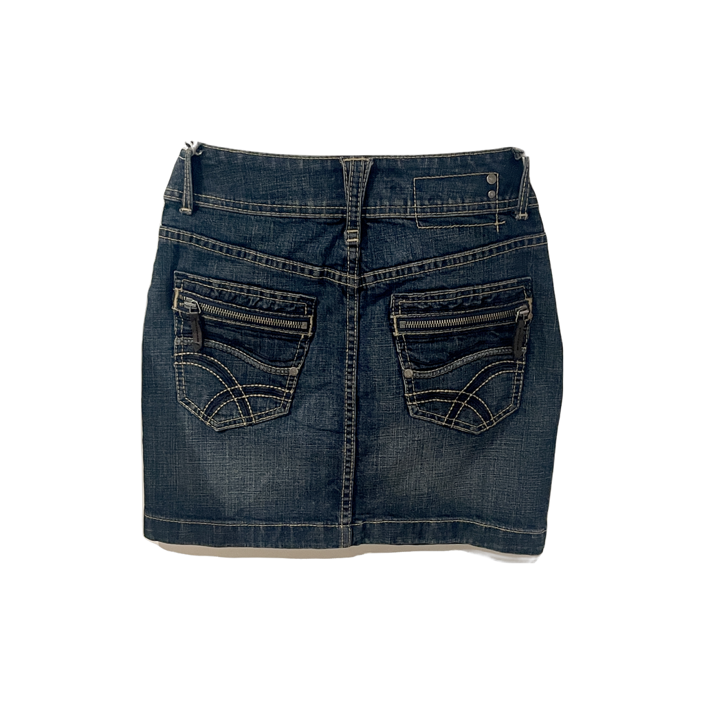 Jupe Esprit en jean bleu - vue de dos