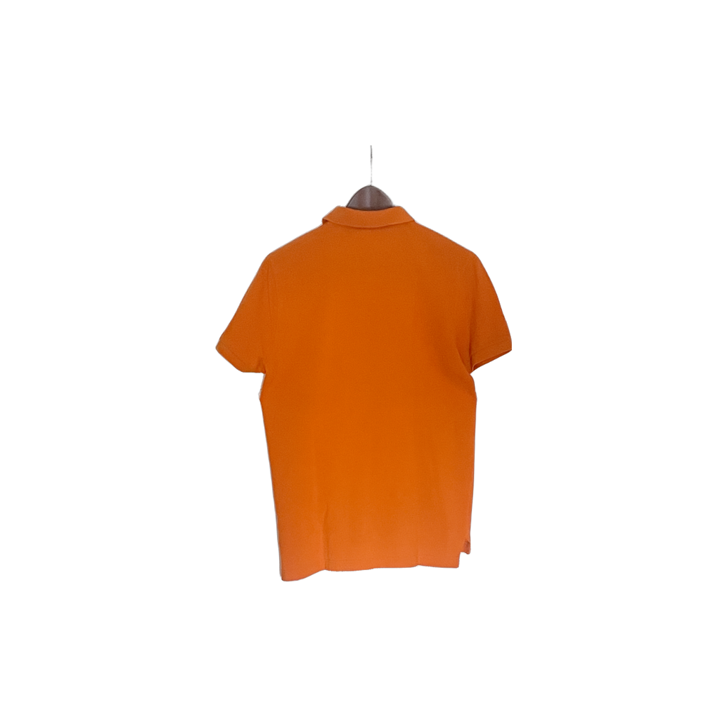 Polo Lacoste Live orange taille M – vue dos, coupe classique vintage