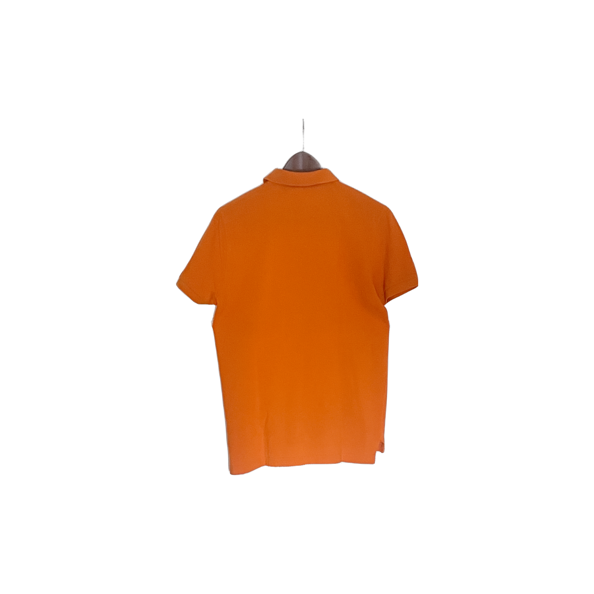 Polo Lacoste Live orange taille M – vue dos, coupe classique vintage