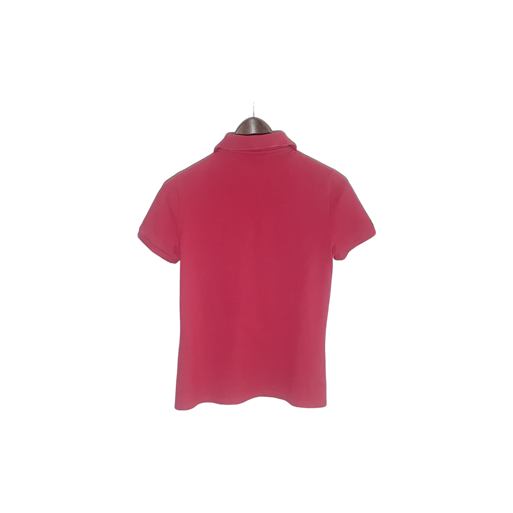 Polo Lacoste femme rose foncé vintage – vue de dos – taille M