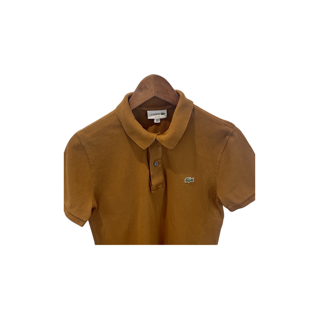 Polo Lacoste marron - détail