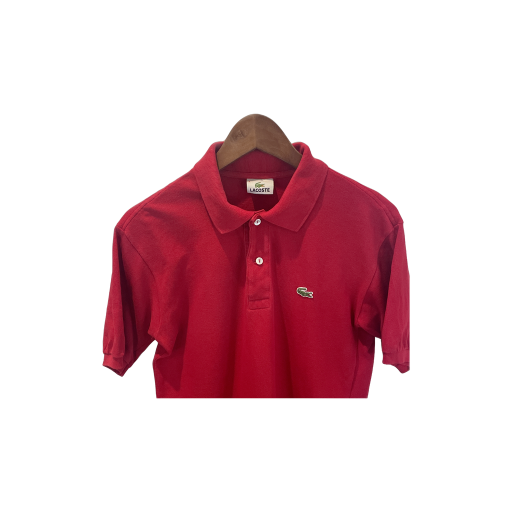 Polo Lacoste rouge - détail