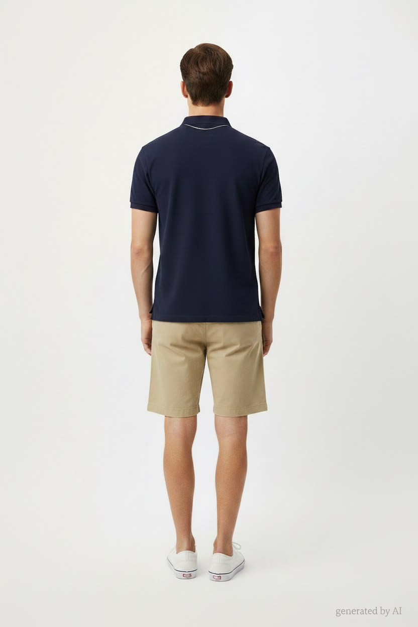 Polo Ralph Lauren bleu marine - vue de dos sur mannequin