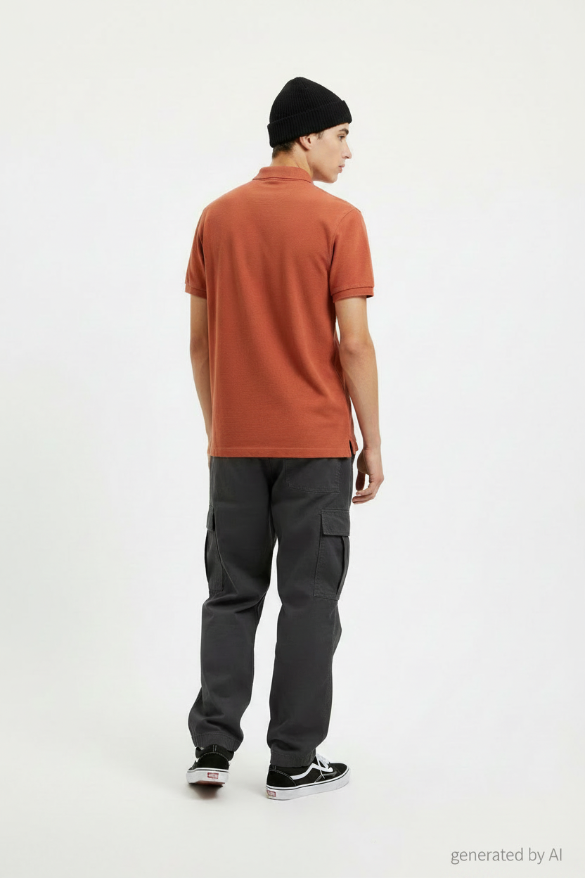 Polo Ralph Lauren brique (S) - vue de dos sur mannequin