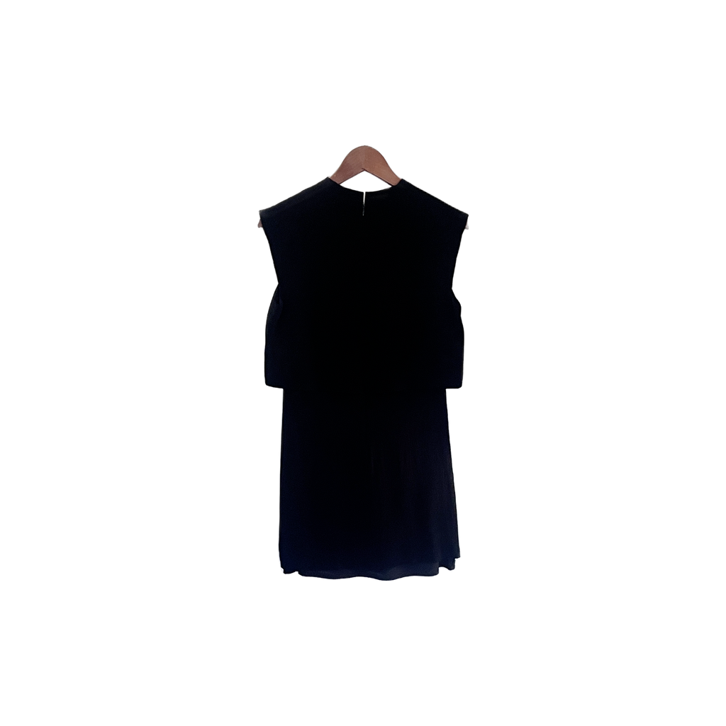 Robe Sandro femme T2 dos — noire sans manches coupe fluide haut ample emmanchures dégagées — seconde main élégante — Epok Label