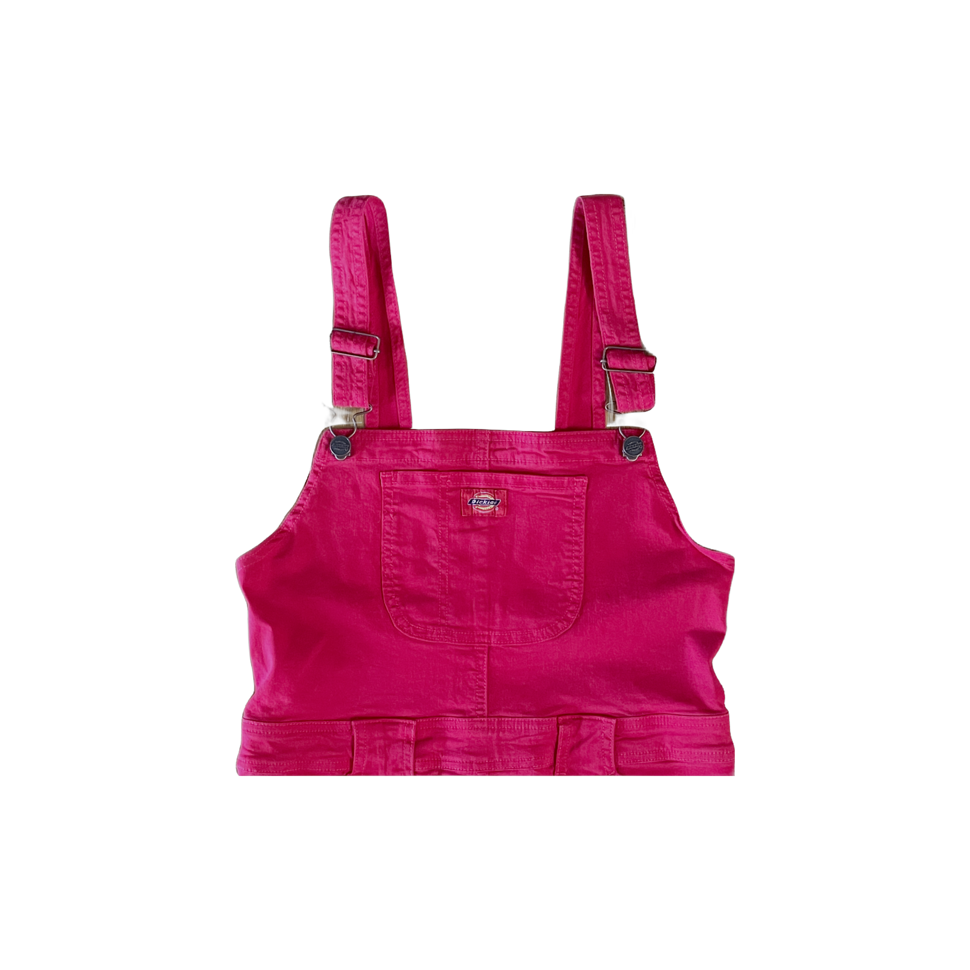 Robe salopette Dickies rouge détail poches avant fermeture zip - Epok Label