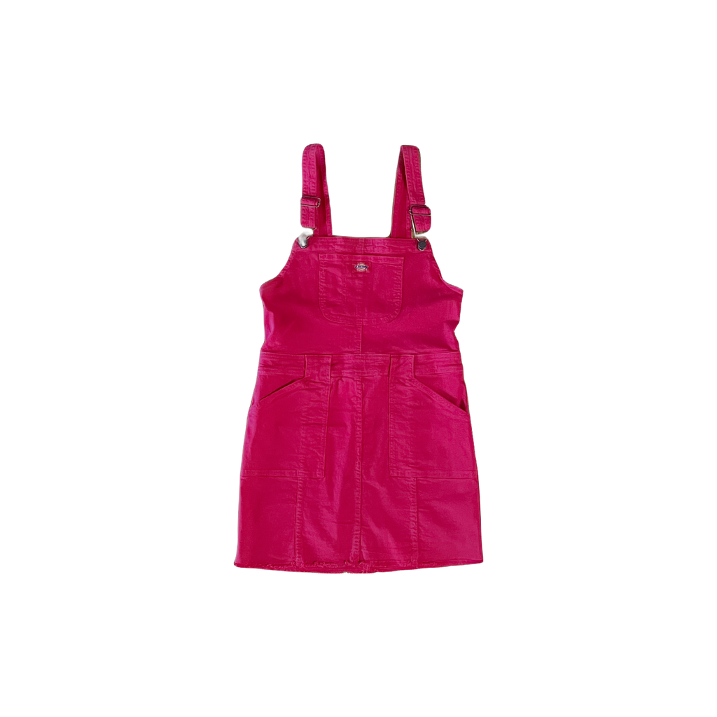 Robe salopette Dickies rouge taille M vintage workwear seconde main vue de face - Epok Label