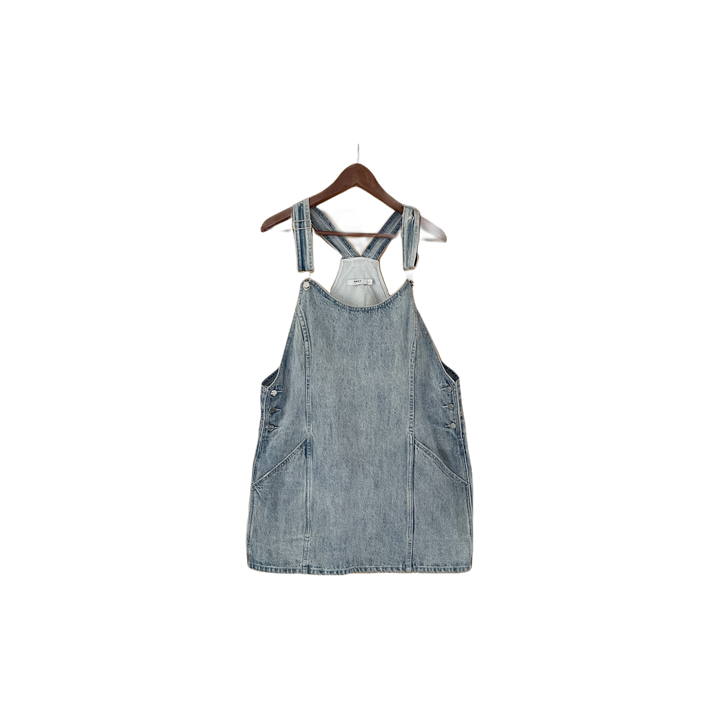 Robe salopette Obey denim brut vintage taille L – vue de face – Epok Label