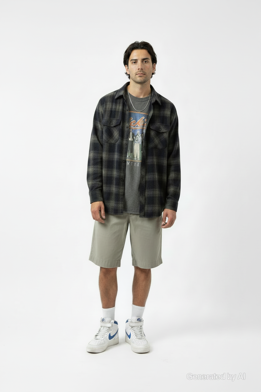 Short Dickies beige W28 – vue de face porté