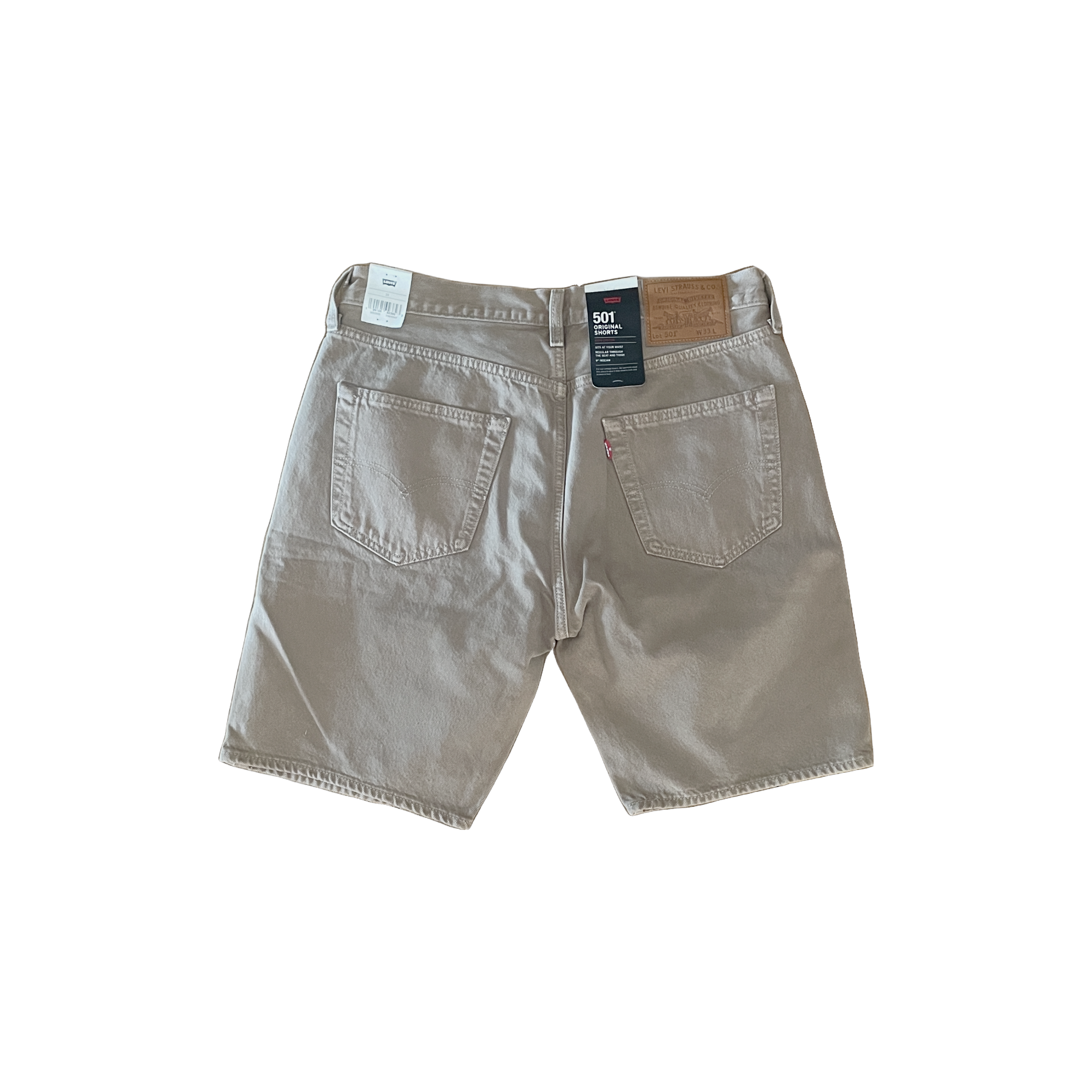 Short en jean Levi's 501 Original coloris sable taille W33 - neuf avec étiquettes - vue de dos