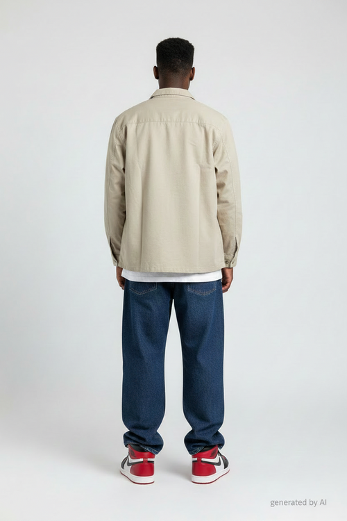 Surchemise Levi's beige workwear taille XXL neuve - vue de dos portée