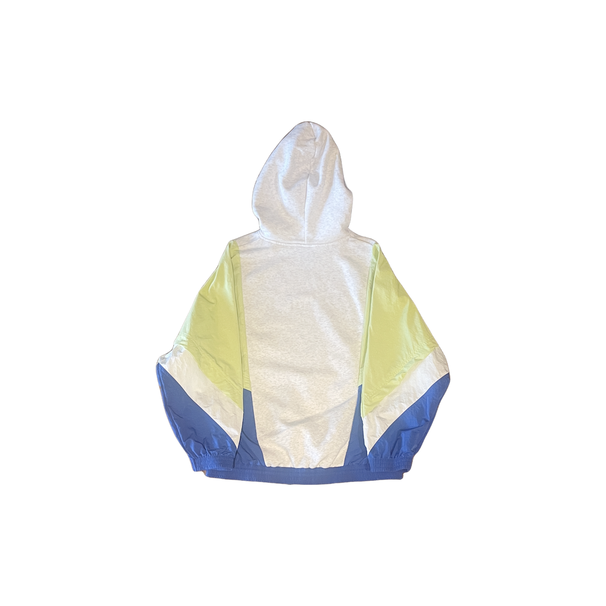 Sweat Nike hybride colorblock blanc jaune bleu (S) - vue de dos - seconde main | Epok Label