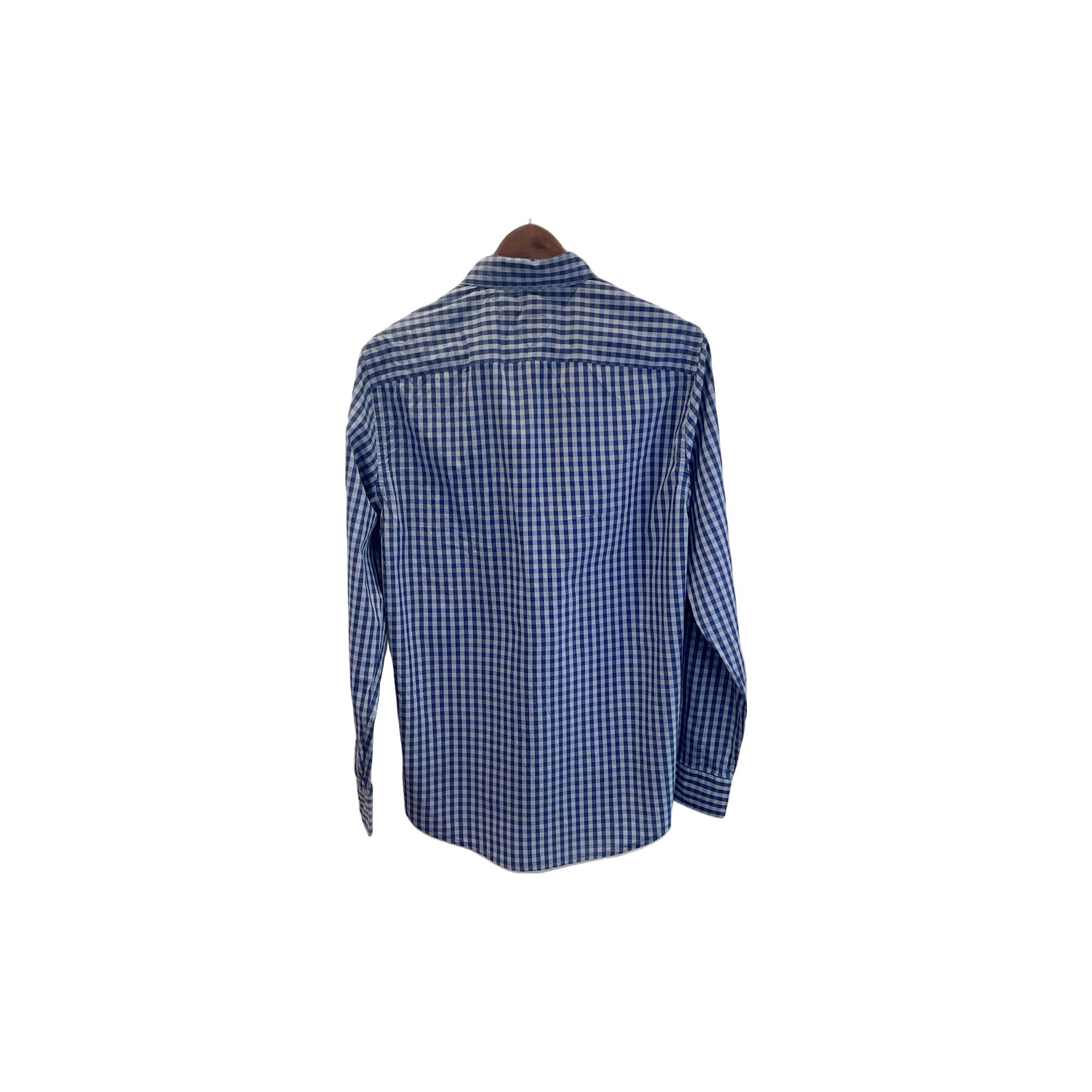 Chemise Tommy Hilfiger à carreaux bleu marine et blanc - vue de dos