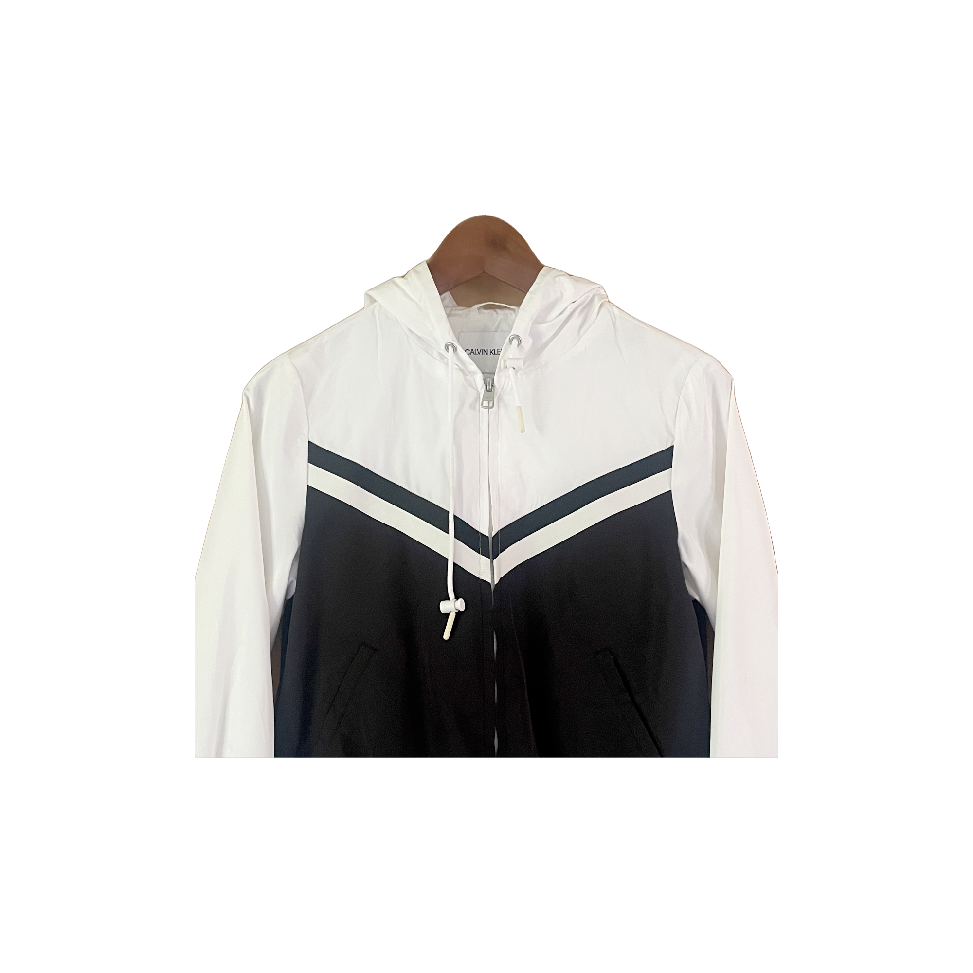 Veste Calvin Klein Jeans noire et blanche - détail