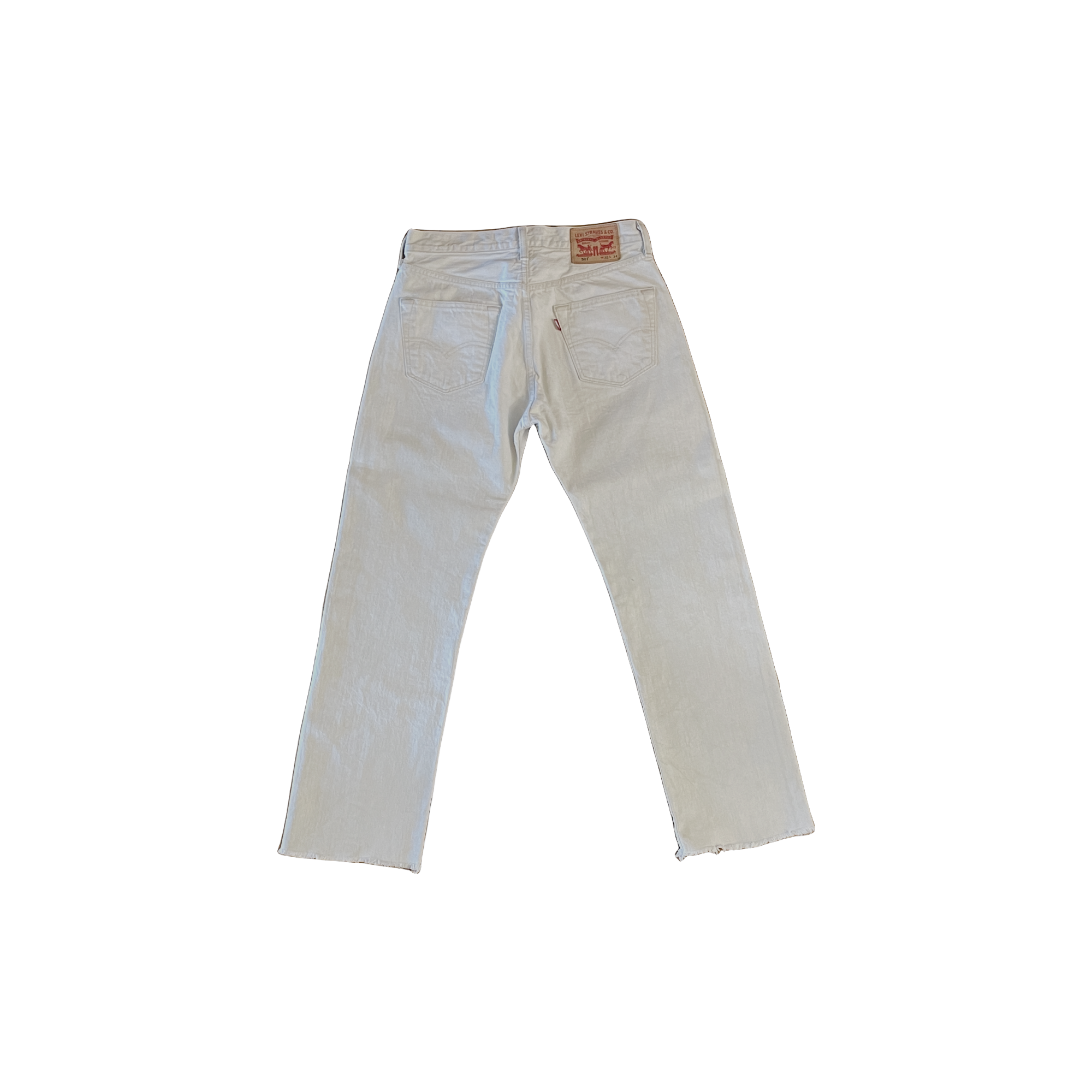 Jean Levi's 501 blanc - vue de dos